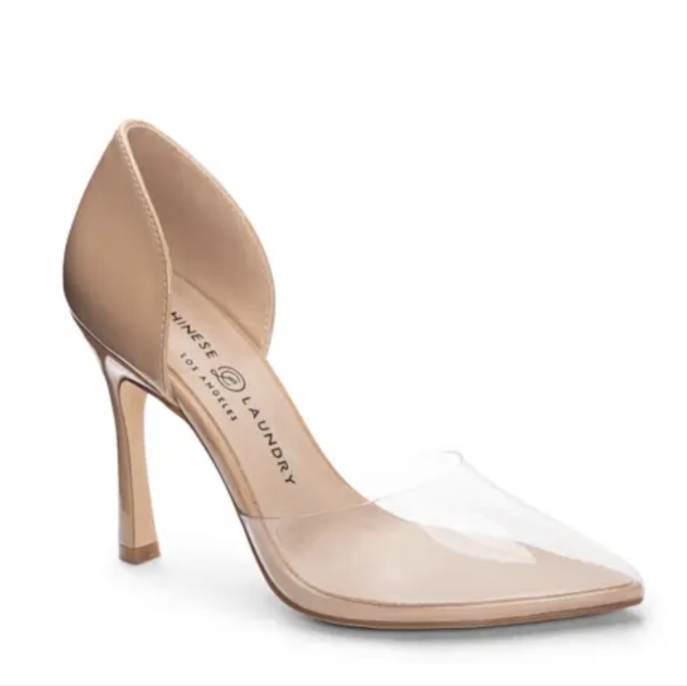 Chinese laundry clear pointed heels sz. 9.5